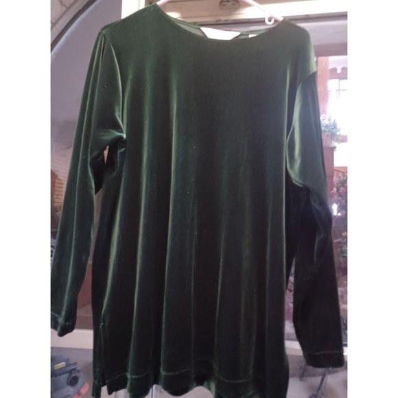 Vintage Bechamel Petites Women's Top Petite Medium Dark Green - Picture 1 of 3